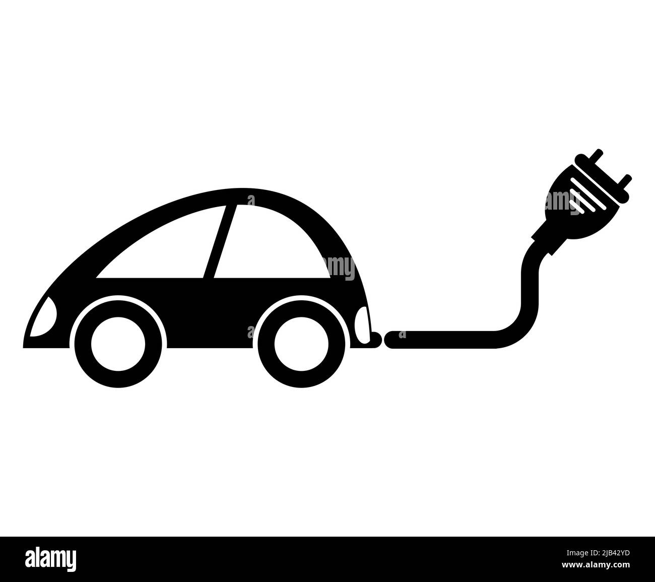 Autoladegerät Symbol, Autos tanken isolieren auf schwarzem Hintergrund, Vektor-Illustration Stock Vektor