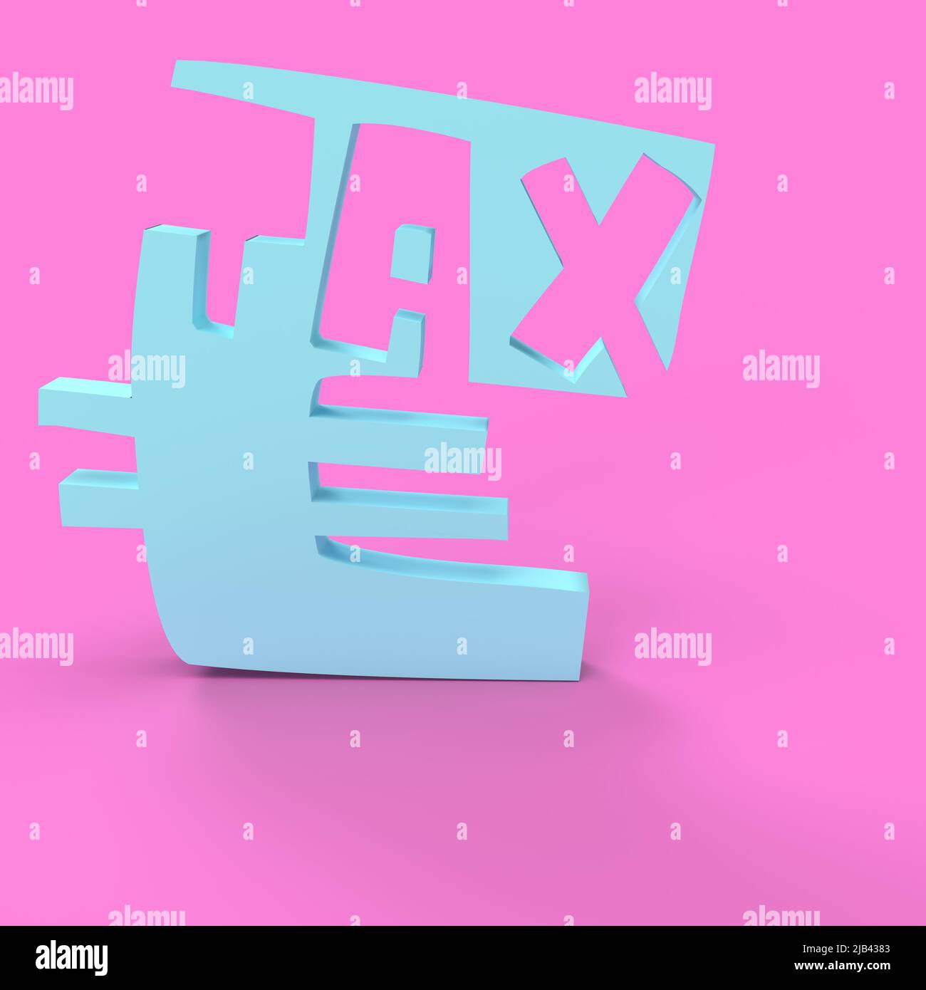 euro-Zeichen mit einem fehlenden Steuerteil - abbildung 3D Stockfoto