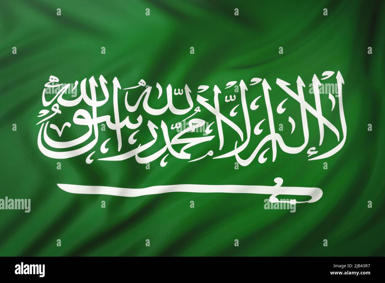 Flagge Saudi-Arabiens, Nationalfeiertag 23. September - Nationalfeiertag des Königreichs Saudi-Arabien ( KSA ) Stockfoto