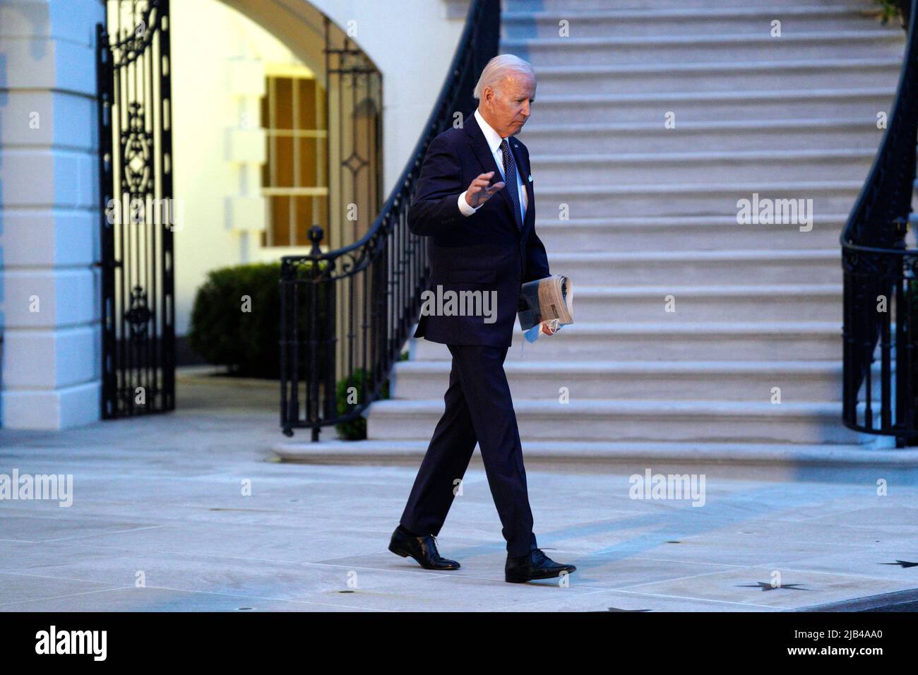 US-Präsident Joe Biden verlässt am 2. Juni 2022 das Weiße Haus in Washington auf dem Weg nach Rehoboth Beach, Delaware. Foto von Yuri Gripas/ABACAPRESS.COM Stockfoto