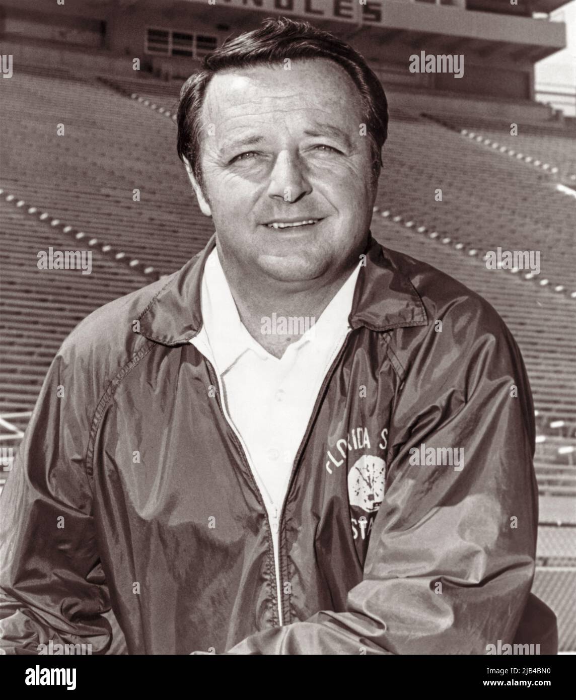 Der legendäre Cheftrainer Bobby Bowden der Florida State University im Doak Campbell Stadium, c1981. Stockfoto
