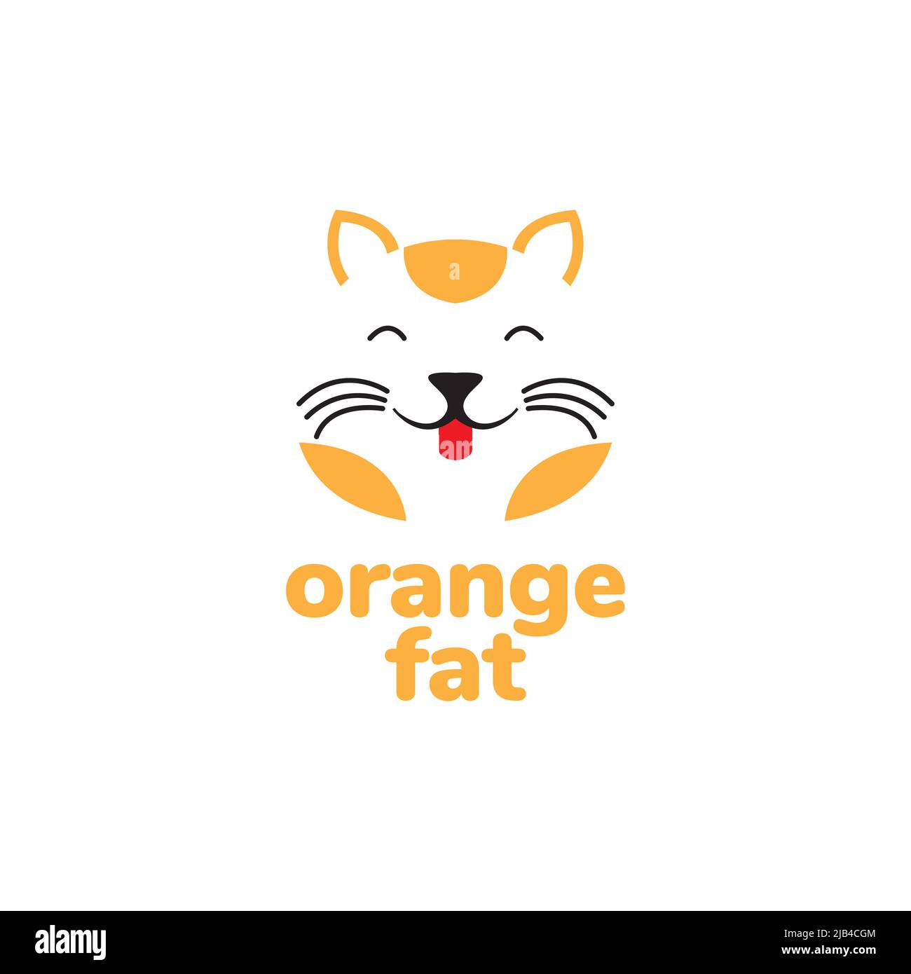 Lustige Gesicht Fett Hamster Cartoon Logo Design Vektor Grafik Symbol Illustration kreative Idee Stock Vektor