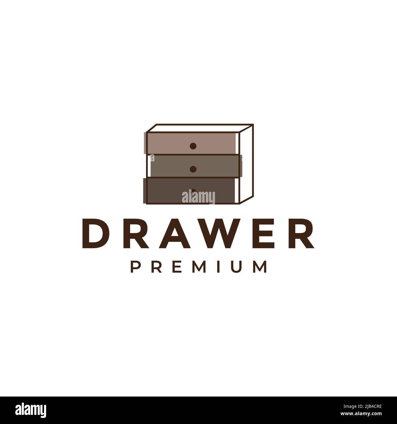 Einfache Linie abstrakt Innenraum Schublade Logo Design Vektor Grafik Symbol Illustration kreative Idee Stock Vektor