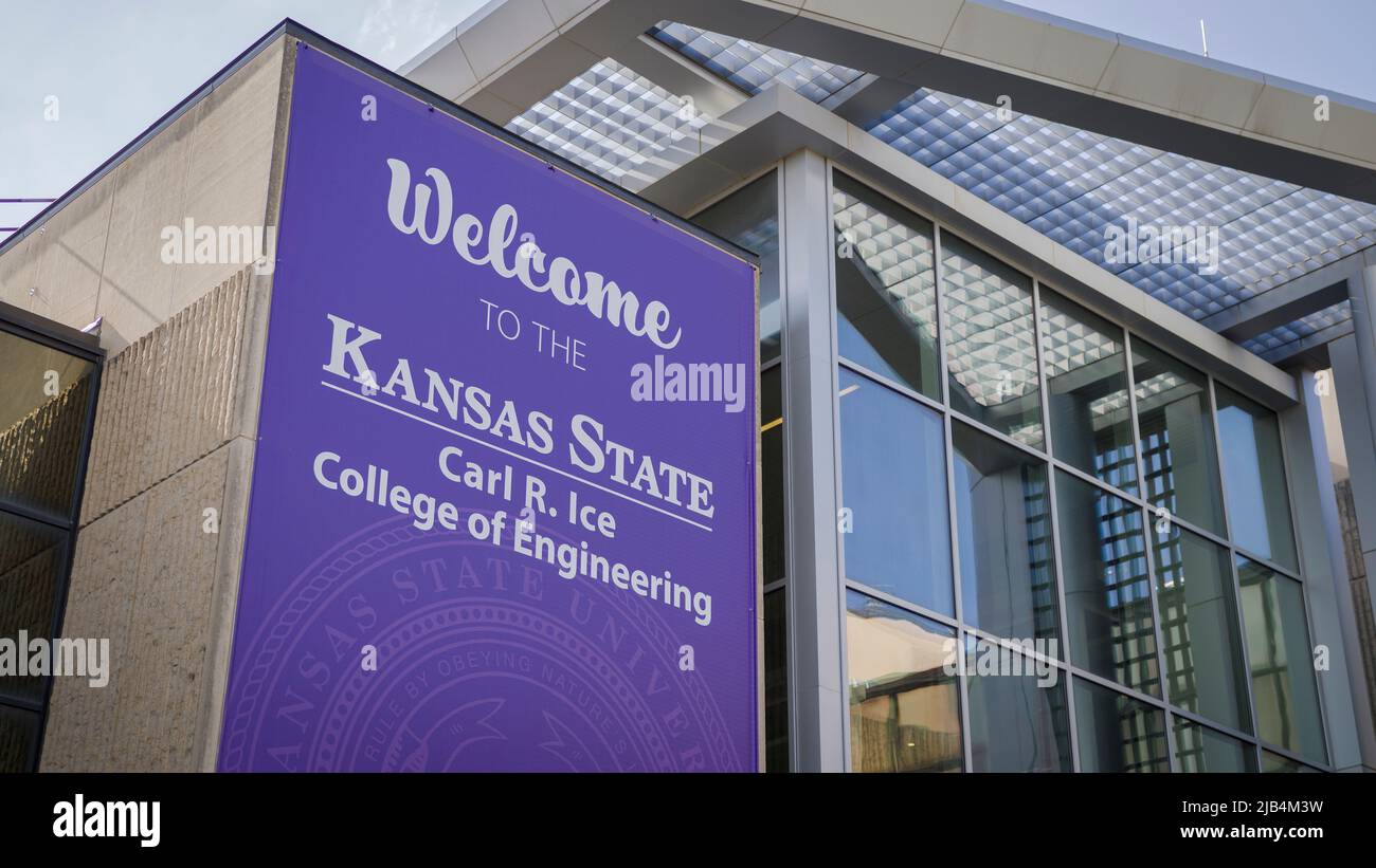 Manhattan, KS - 21. Mai 2022: College-Campus der Kansas State University Wildcats Stockfoto