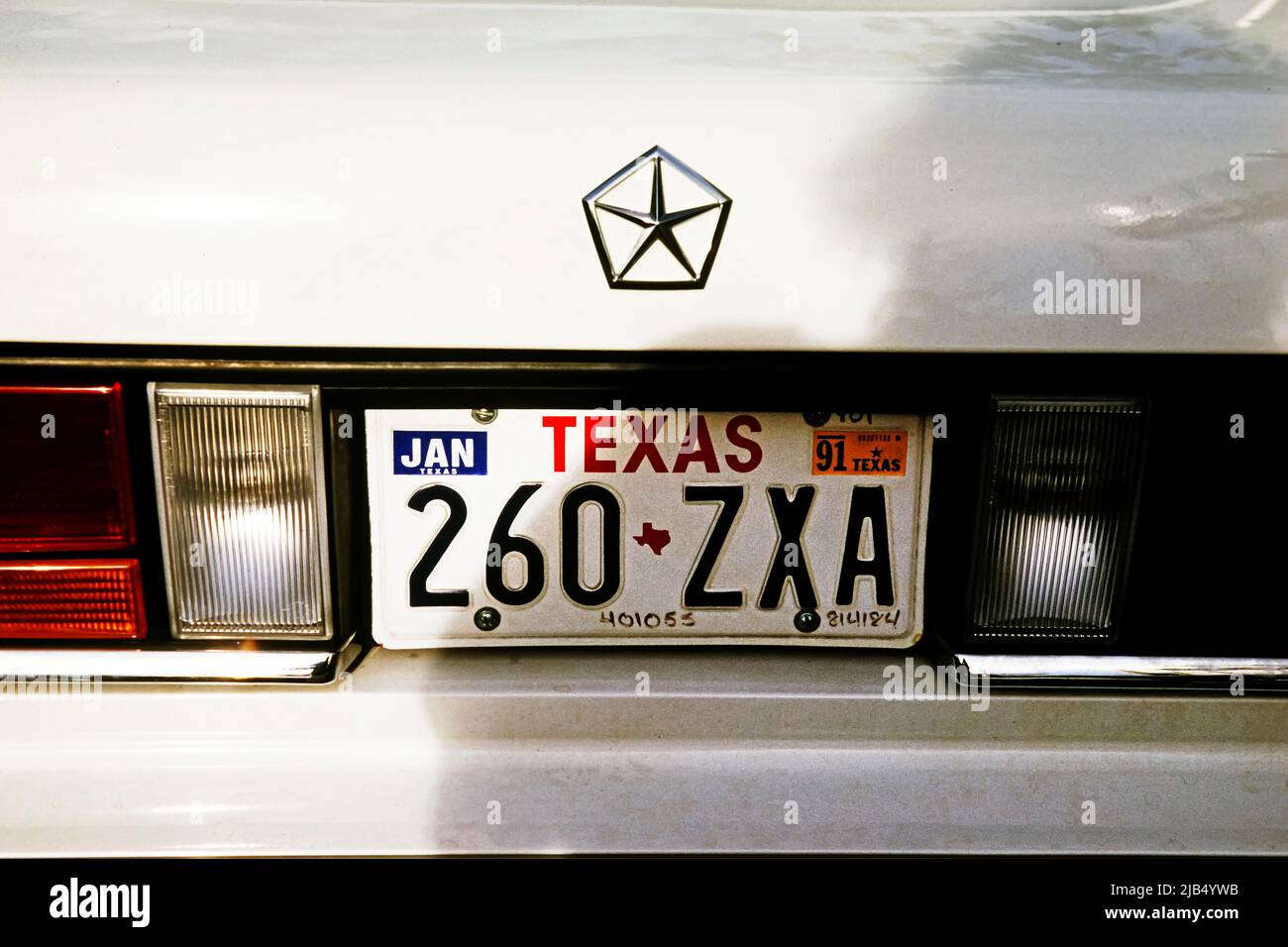 Nummernschild USA, Nummernschild Texas, USA Stockfoto