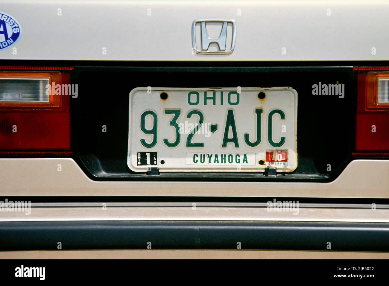 Nummernschild USA, Nummernschild Ohio, USA Stockfoto