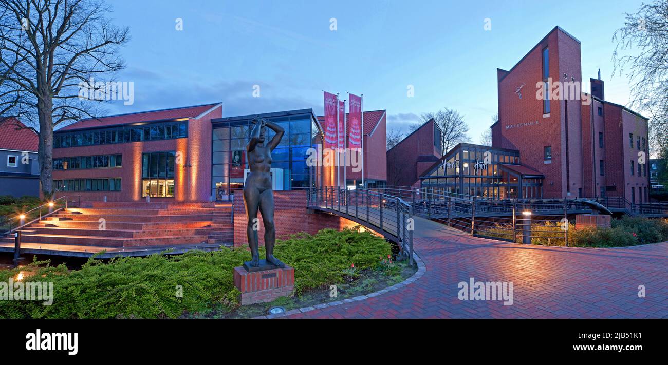 Panorama, Kunstgalerie, Emden, Sehenswürdigkeit, Ostfriesland, Deutschland Stockfoto