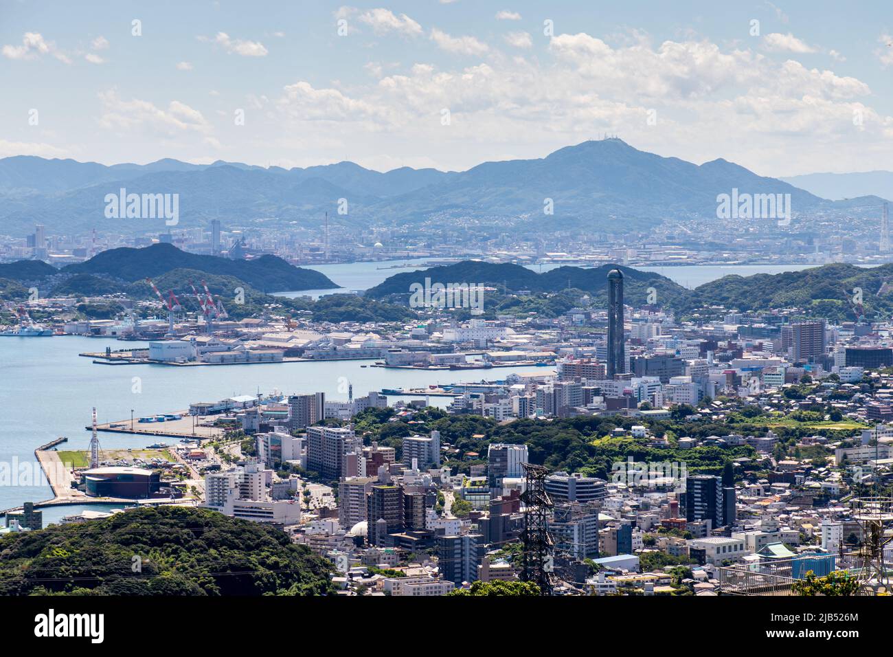 Shimonoseki, Yamaguchi / JAPAN - Aug 14 2020 : Stadtbild Shimonoseki ...
