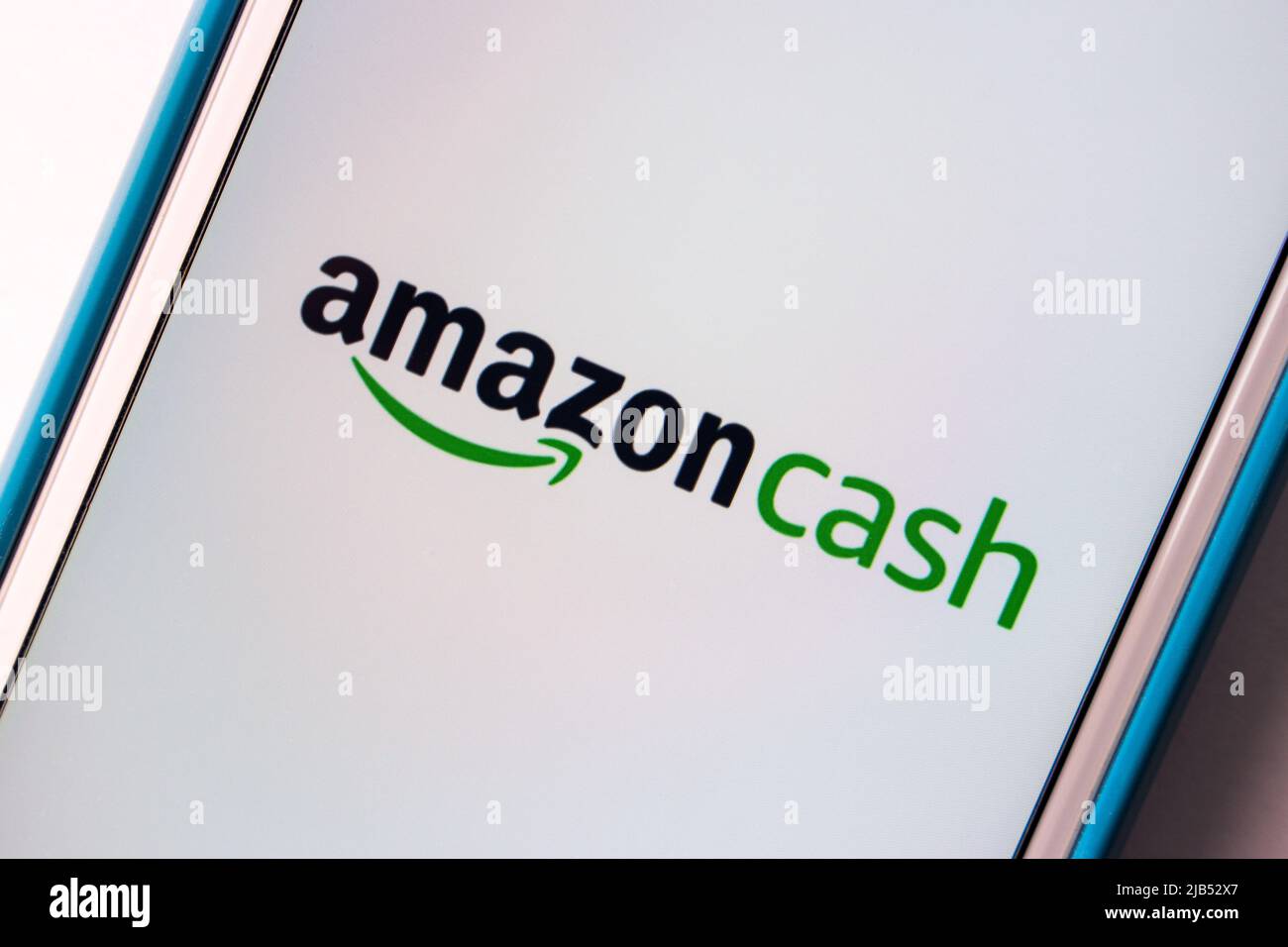 Kumamoto / JAPAN - Okt 12 2020 : Nahaufnahme-Logo von Amazon Cash (in den USA und Kanada, Top US in Großbritannien) auf dem iPhone. Der Service ermöglicht Amazon-Käufern Stockfoto