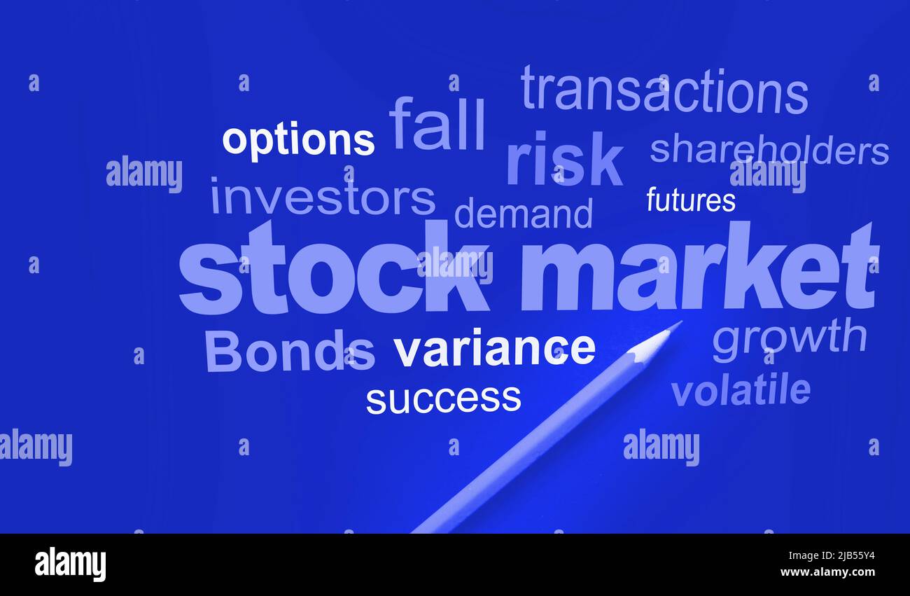Wealth Management Portfolio Info-Text Grafiken und Arrangement Konzept auf schwarzem Hintergrund Wort Wolken. Stockfoto
