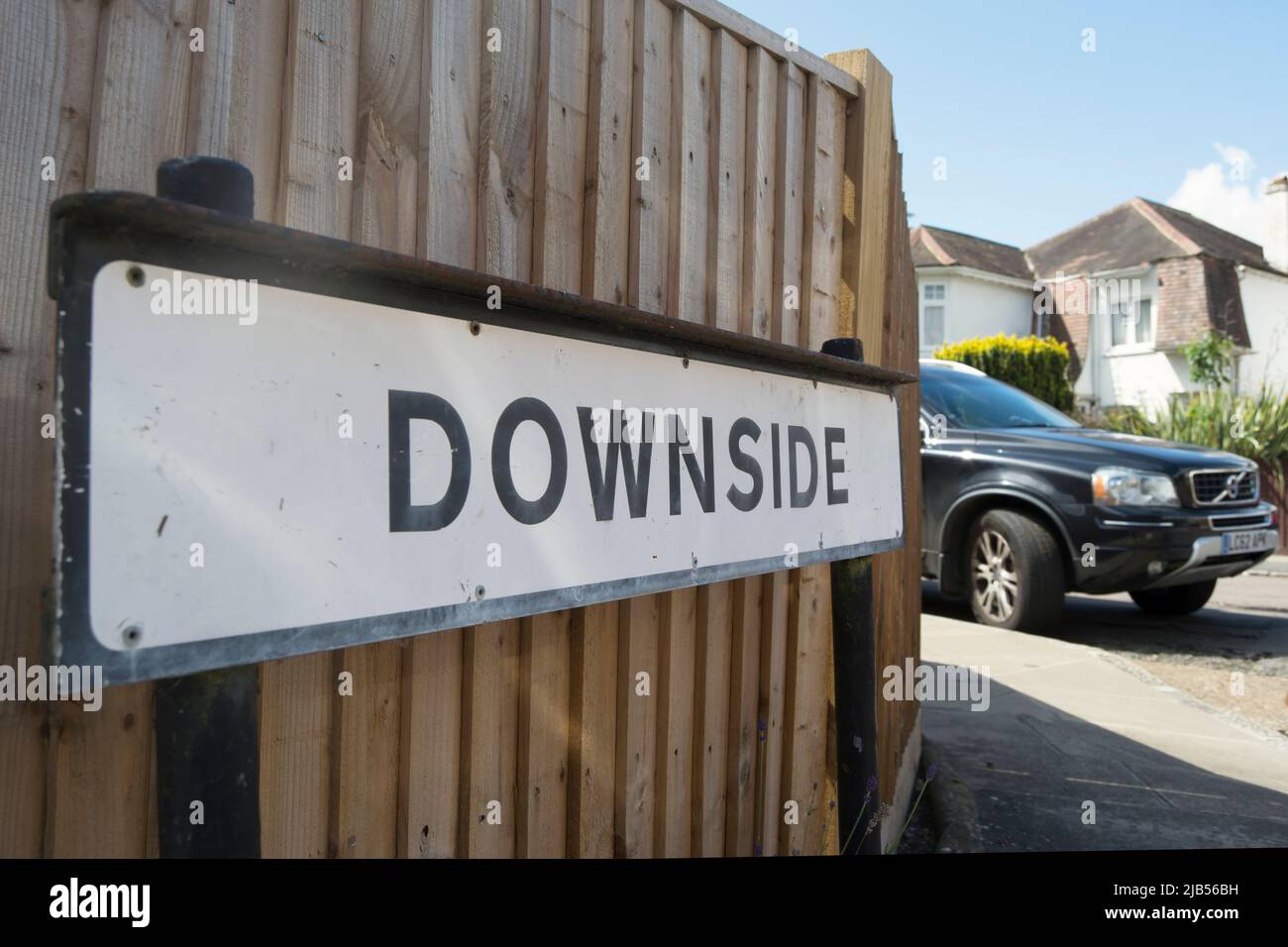 Straßenname Schild für Nachteil, in Strawberry Hill, twickenham, middlesex, england Stockfoto