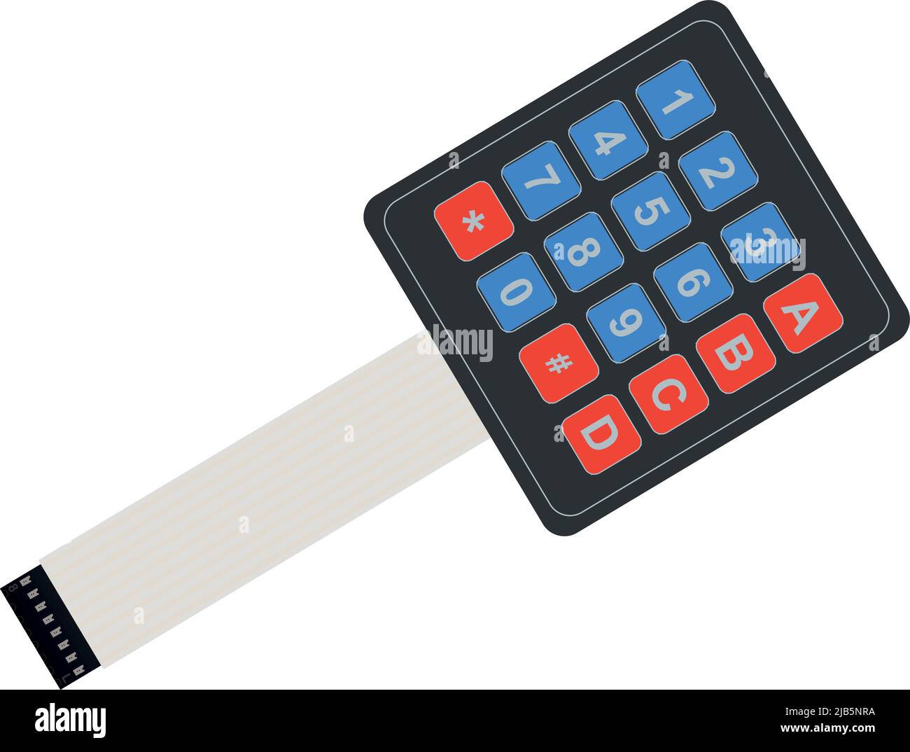 Smart Electronics Keyboard 16 Tasten Folientastatur Stock Vektor