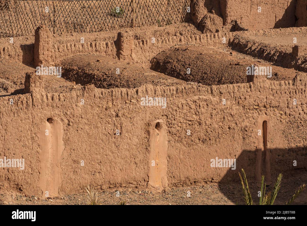 Außenstruktur des öffentlichen Hamam, Skoura, Provinz Ouarzazate, marokko, afrika. Stockfoto