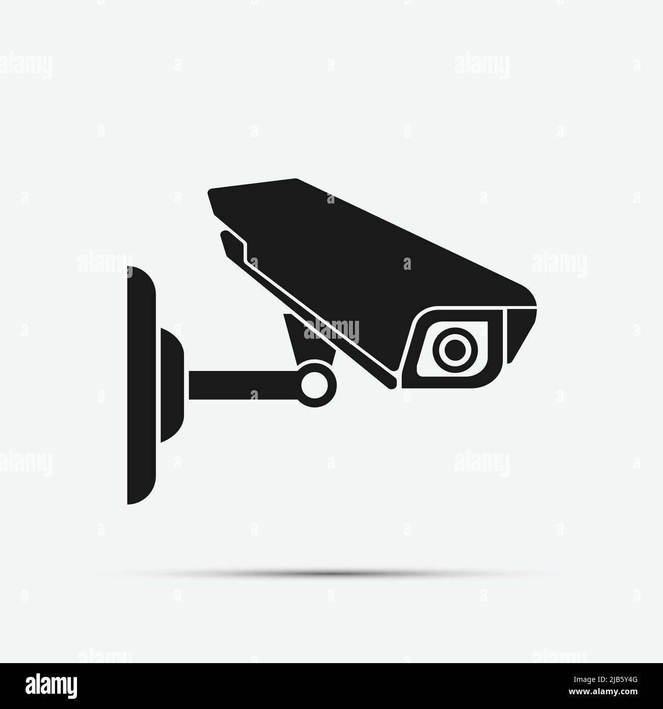CCTV-Kamera auf weißem Hintergrund isoliert.Vektordarstellung Stock Vektor