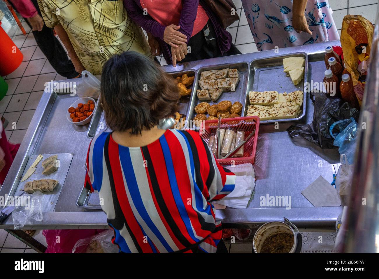 Gemüsestände im Sibu Central Market Complex, Sibu, Sarawak