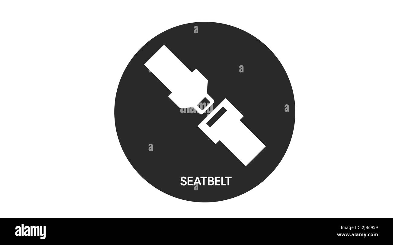 Symbol Für Den Sicherheitsgurt. Vektor flach editierbar Illustration Sofa Sitzgurt Stock Vektor