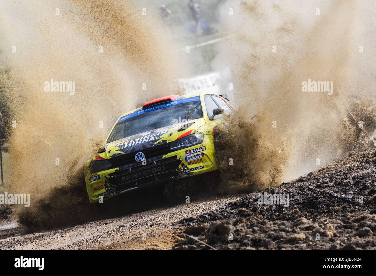 32 PIETARINEN Eerik (FIN), LINNAKETO Antti (FIN), Volkswagen Polo GTI, Aktion während der Rallye Italia Sardegna 2022, 5. Lauf der WRC World Rally Car Championship 2022, vom 2. Bis 5. Juni 2022 in Alghero, Italien - Foto: Nikos Katikis/DPPI/LiveMedia Stockfoto