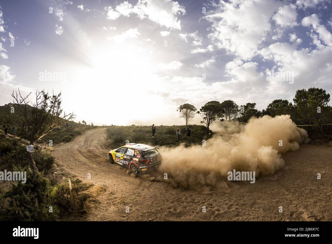 32 PIETARINEN Eerik (FIN), LINNAKETO Antti (FIN), Volkswagen Polo GTI, Aktion während der Rallye Italia Sardegna 2022, 5. Lauf der WRC World Rally Car Championship 2022, vom 2. Bis 5. Juni 2022 in Alghero, Italien - Foto: Nikos Katikis/DPPI/LiveMedia Stockfoto