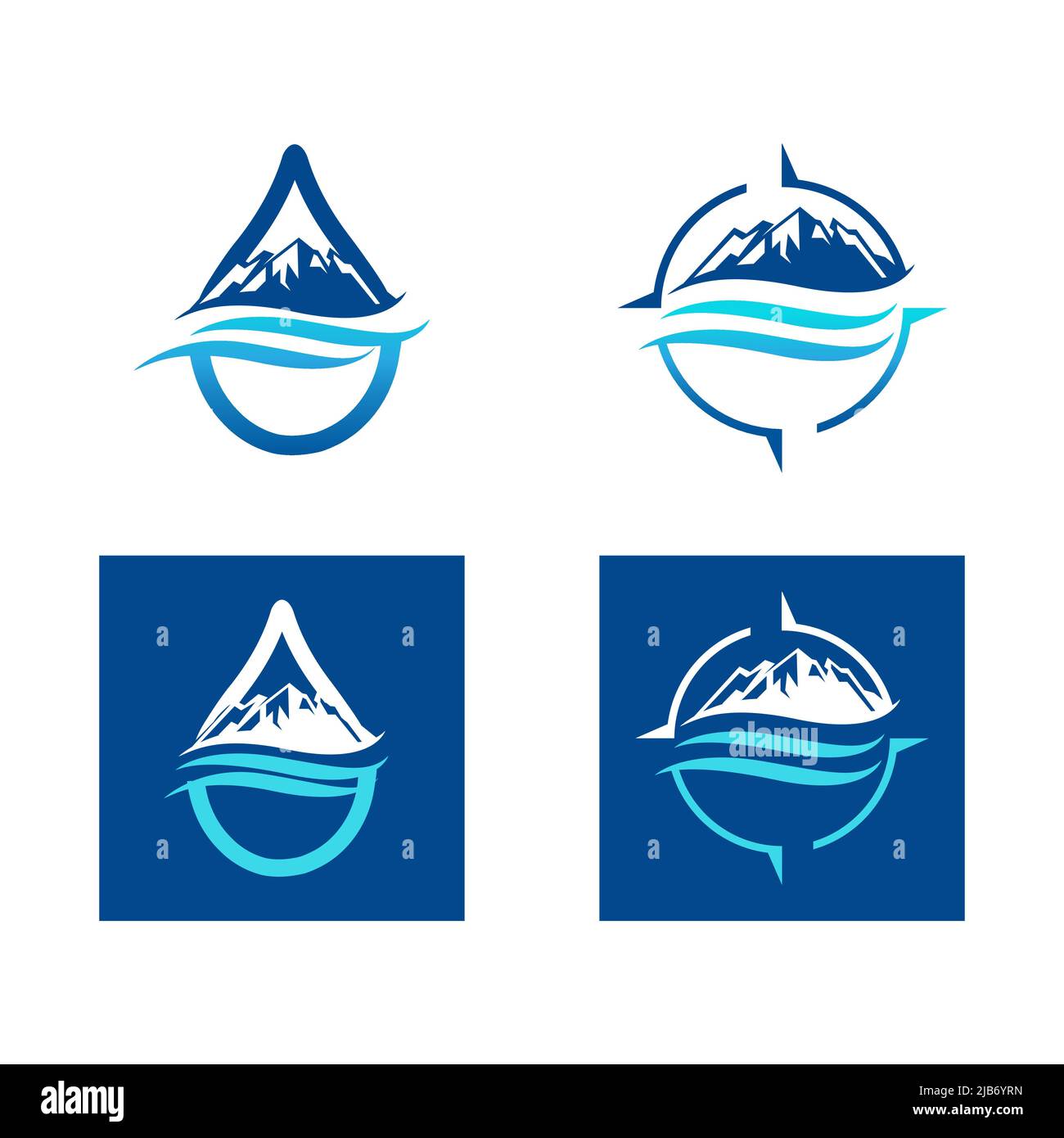 Mountain Logo-Vorlage. Vektorgrafik Illustrator Eps.10 Stock Vektor