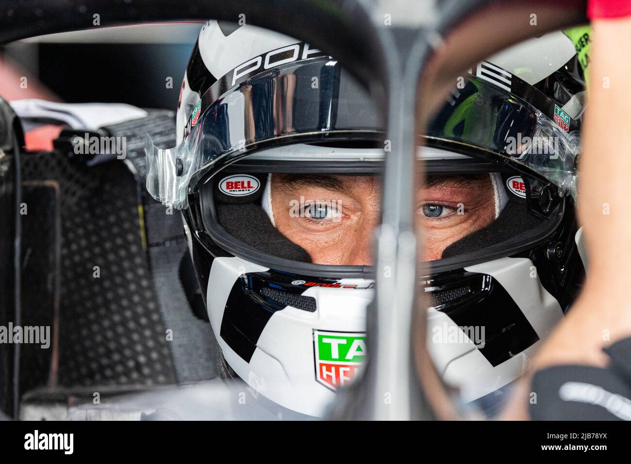 LOTTERER André (ger), TAG Heuer Porsche Formula E Team, Porsche 99X Electric, Portrait, shakedown beim Jakarta ePrix 2022, 6. Treffen der ABB FIA Formula E Weltmeisterschaft 2021-22, auf dem Jakarta International e-Prix Kurs vom 2. Bis 4. Juni in Jakarta - Foto Louis Legon / DPPI Stockfoto