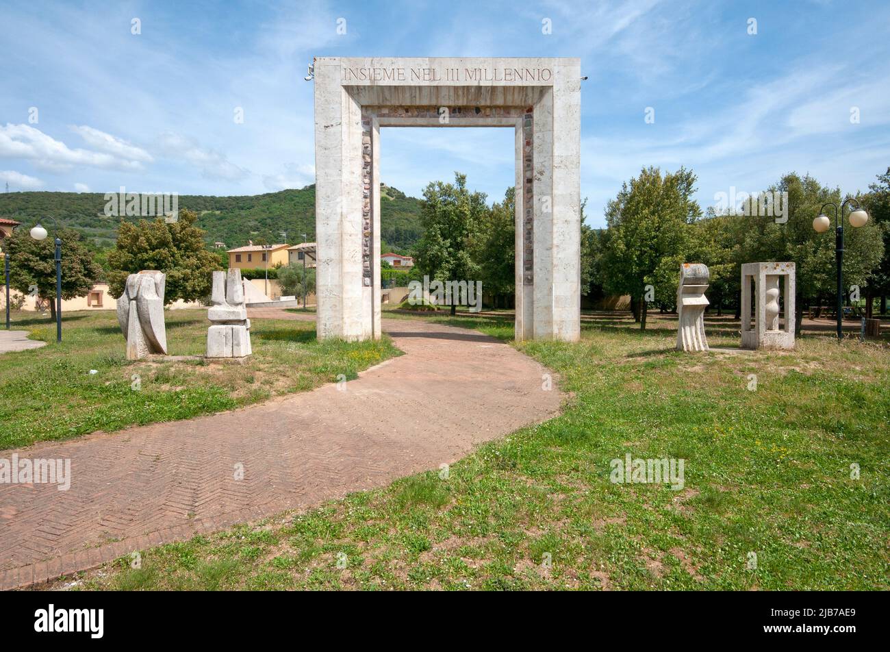 Arco della Coscienza Planetaria (Bogen des planetarischen Bewusstseins), Guardea, Terni, Umbrien, Italien Stockfoto