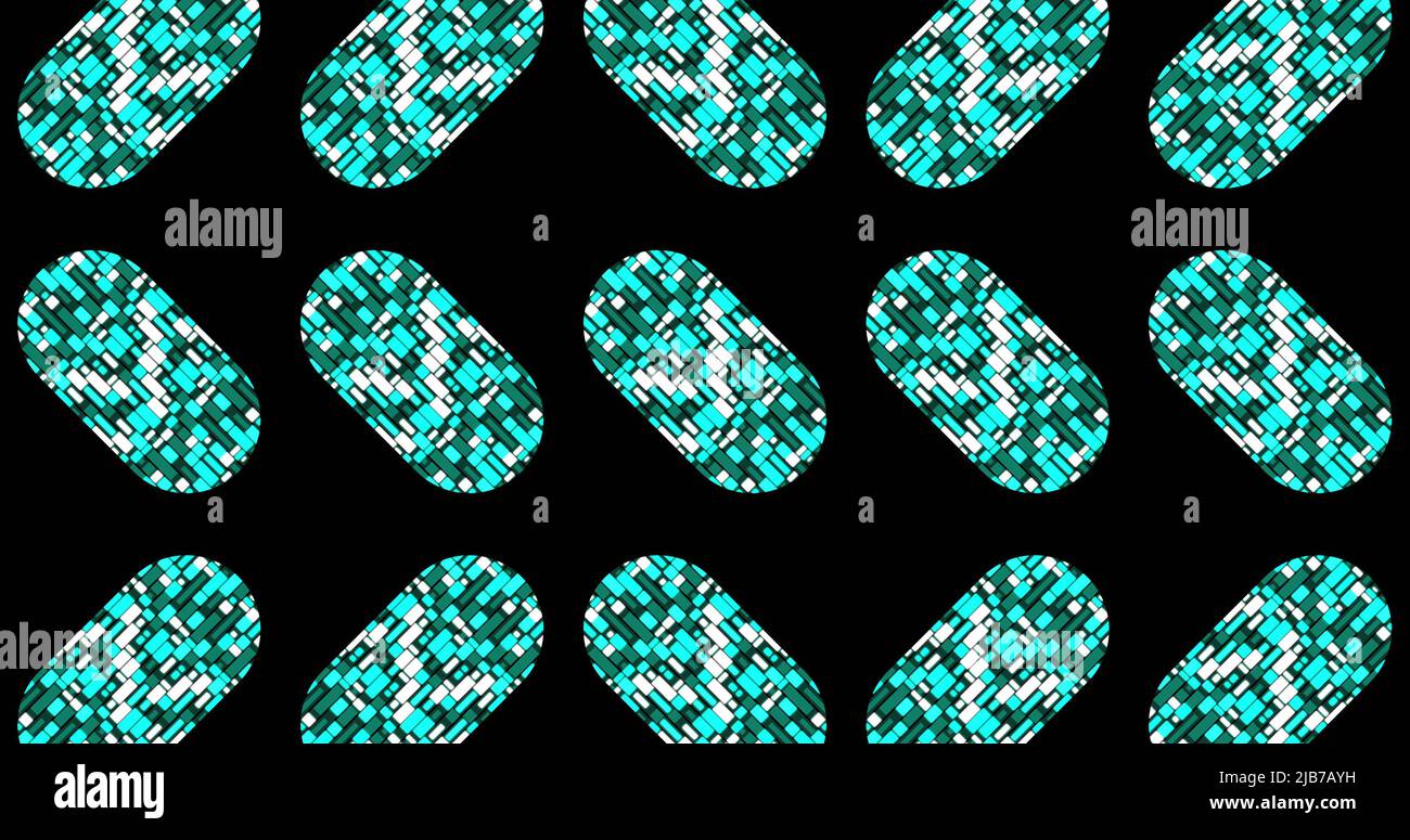 Bild von abstraktem Hintergrund mit Kreisen und Rechtecken in Grüntönen Stockfoto