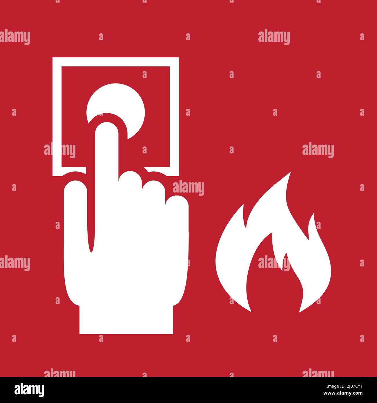 Symbol Für Feueralarm-Alarmrufpunkt Stock Vektor