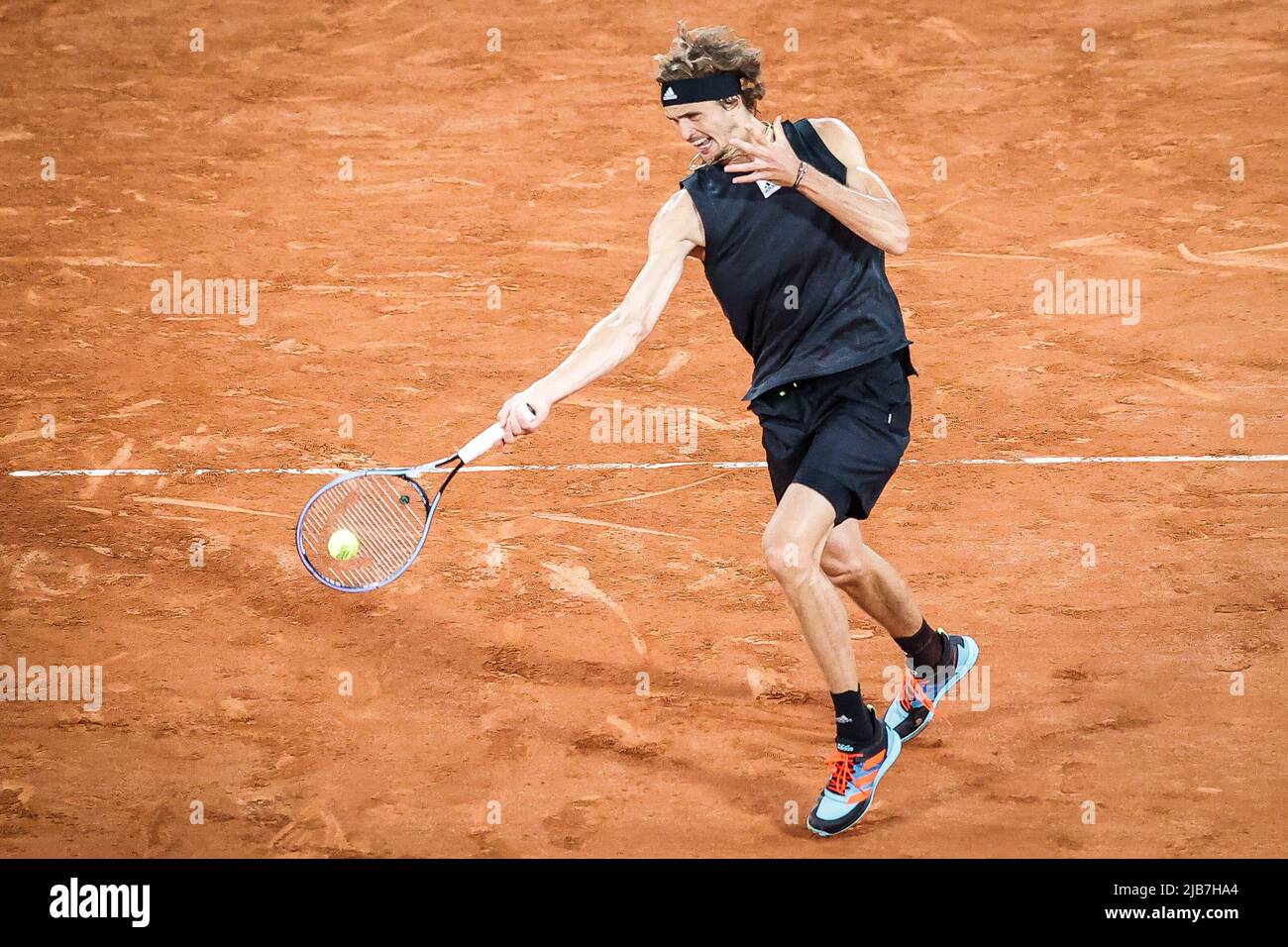 Paris, Frankreich. 03.. Juni 2022. Alexander ZVEREV aus Deutschland während des dreizehnten Tages von Roland-Garros 2022, French Open 2022, Grand Slam Tennisturnier am 03. Juni 2022 im Roland-Garros-Stadion in Paris, Frankreich - Foto: Matthieu Mirville/DPPI/LiveMedia Kredit: Unabhängige Fotoagentur/Alamy Live News Stockfoto