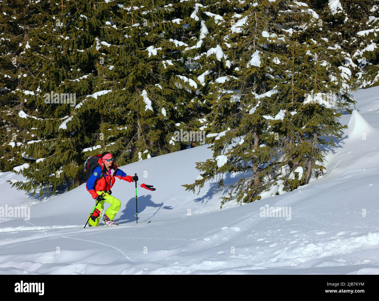 Skitouren in den Siebenbürgischen Alpen, Fagaras-Bergen, Rumänien, Europa Stockfoto