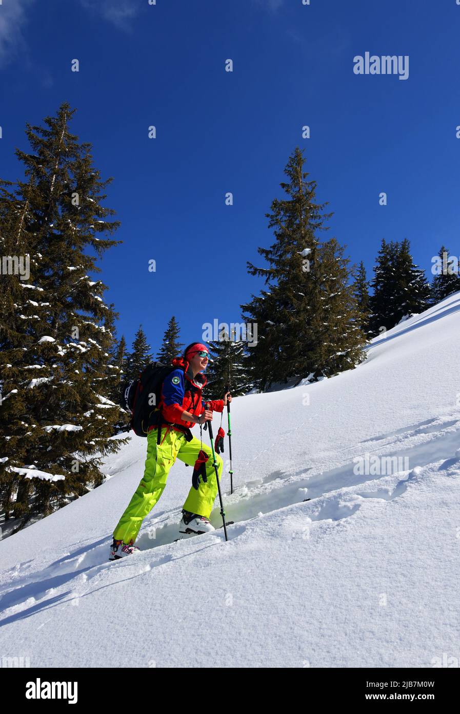 Skitouren in den Siebenbürgischen Alpen, Fagaras-Bergen, Rumänien, Europa Stockfoto
