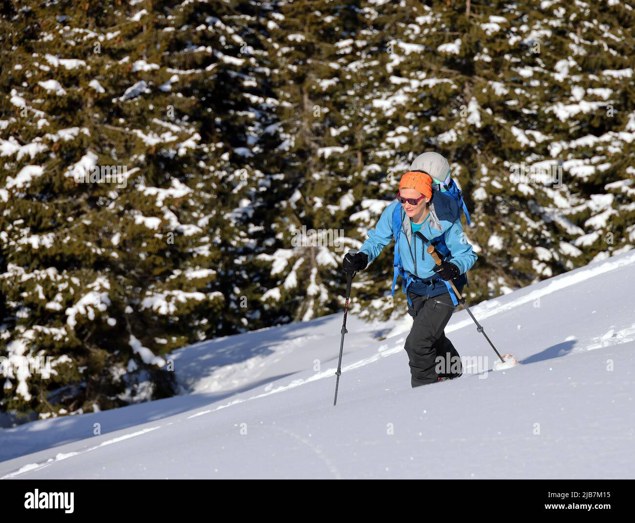 Skitouren in den Siebenbürgischen Alpen, Fagaras-Bergen, Rumänien, Europa Stockfoto