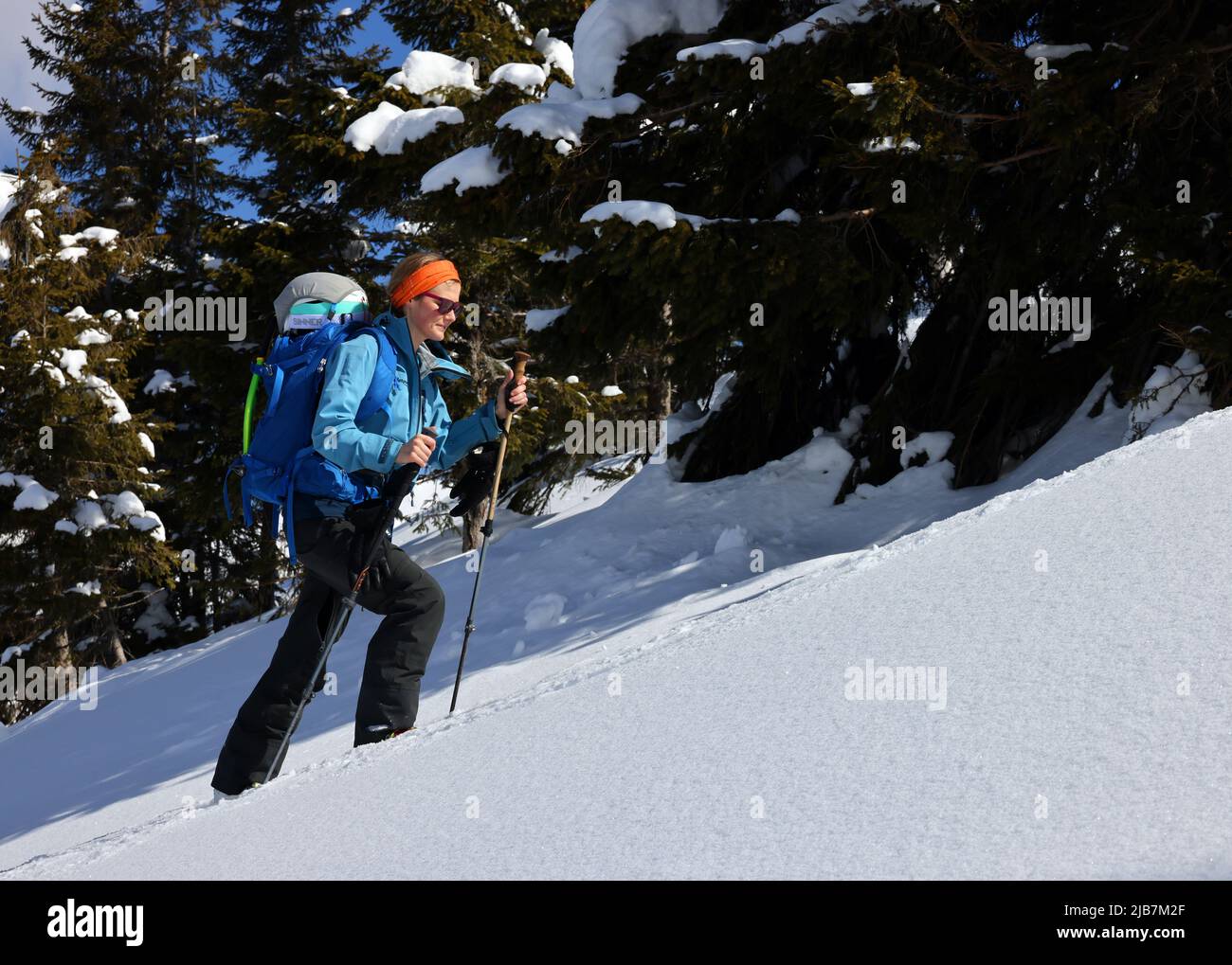Skitouren in den Siebenbürgischen Alpen, Fagaras-Bergen, Rumänien, Europa Stockfoto