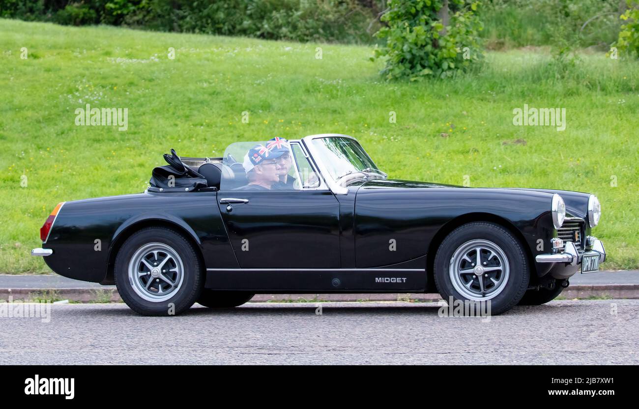1972 schwarz MG Midget Stockfoto