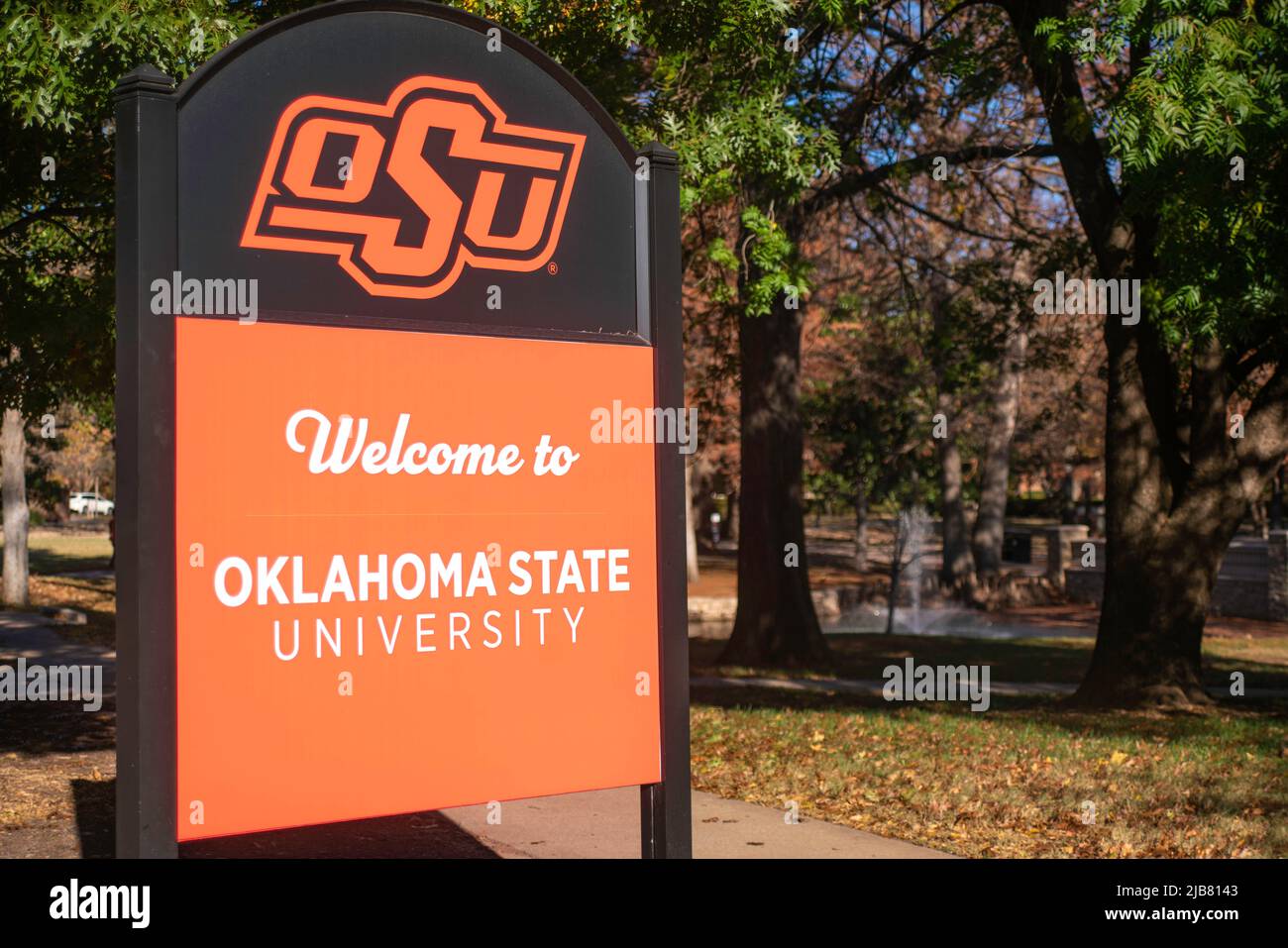 Stillwater, OK - 6. Oktober 2020: OSU Oklahoma State University (OSU) Cowboys' College Campus Stockfoto