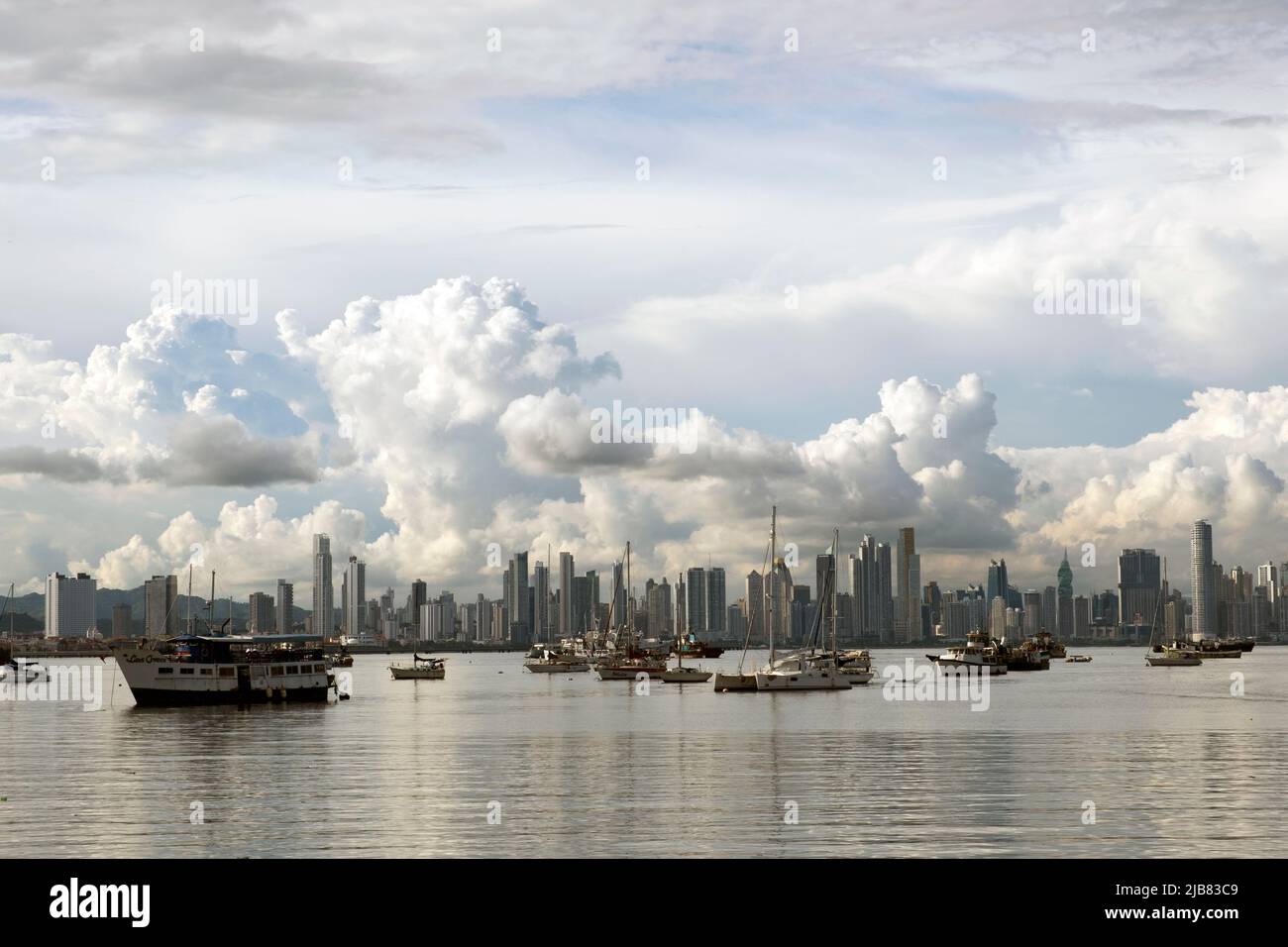 Blick auf die Skyline von Panama City, Panama Stockfoto
