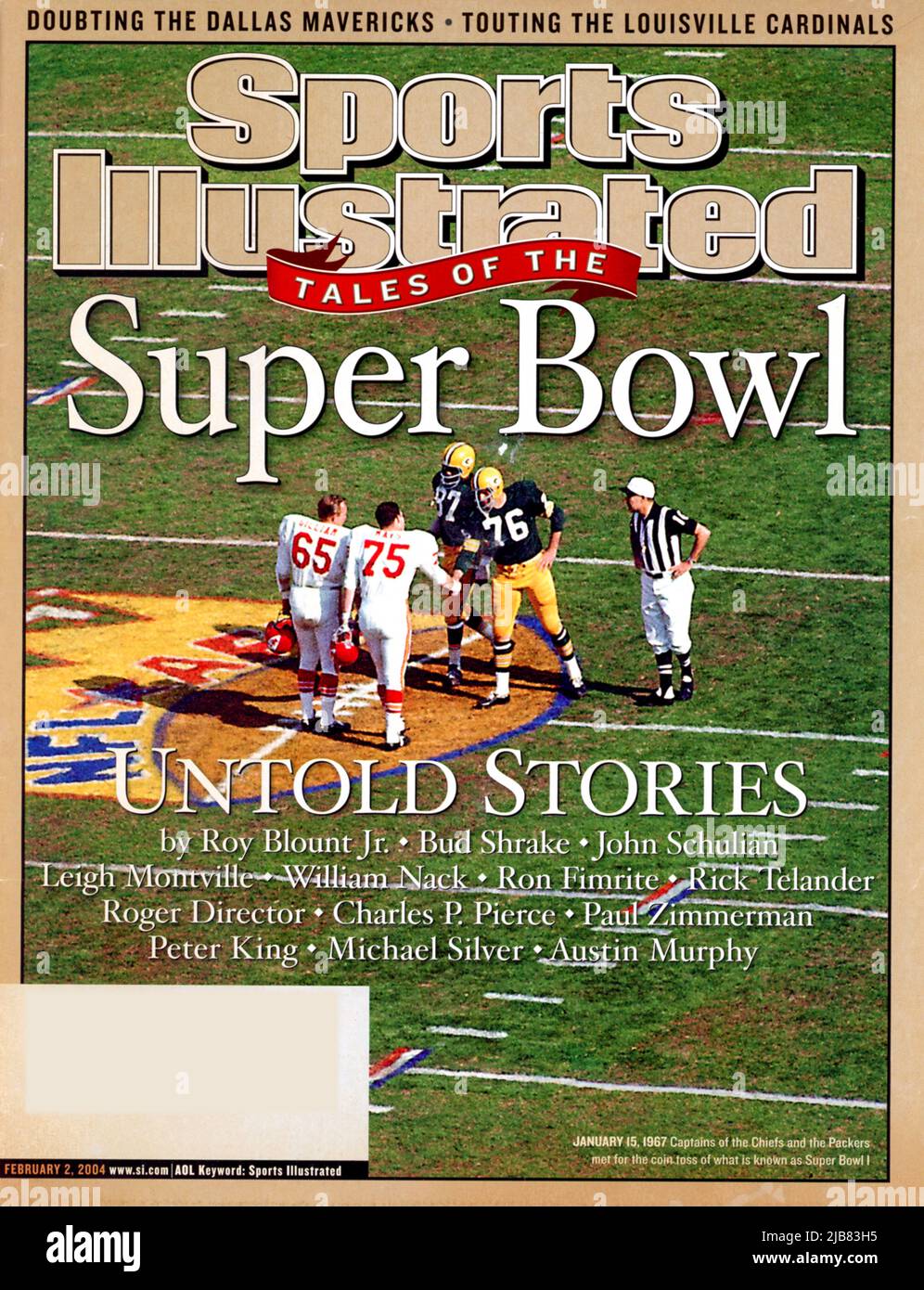 Jahrgang 2 Februar 2004 Sports Illustrated Magazine Cover, USA Stockfoto