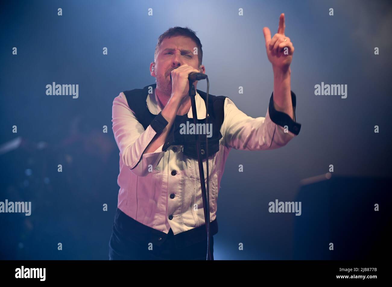 Die Kaiser Chiefs auf der Doncaster Racecourse , Doncaster , Großbritannien , 03.06.2022 Stockfoto