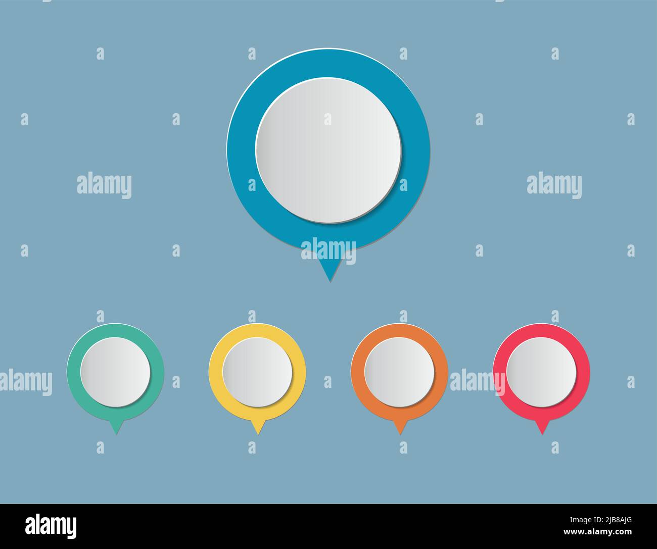 Anführungszeichen festlegen, Nachrichtensymbol.Vektordarstellung Stock Vektor