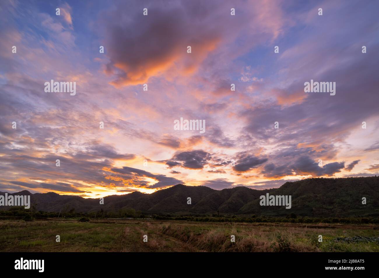 Sonnenuntergang Dämmerungshimmel Stockfoto