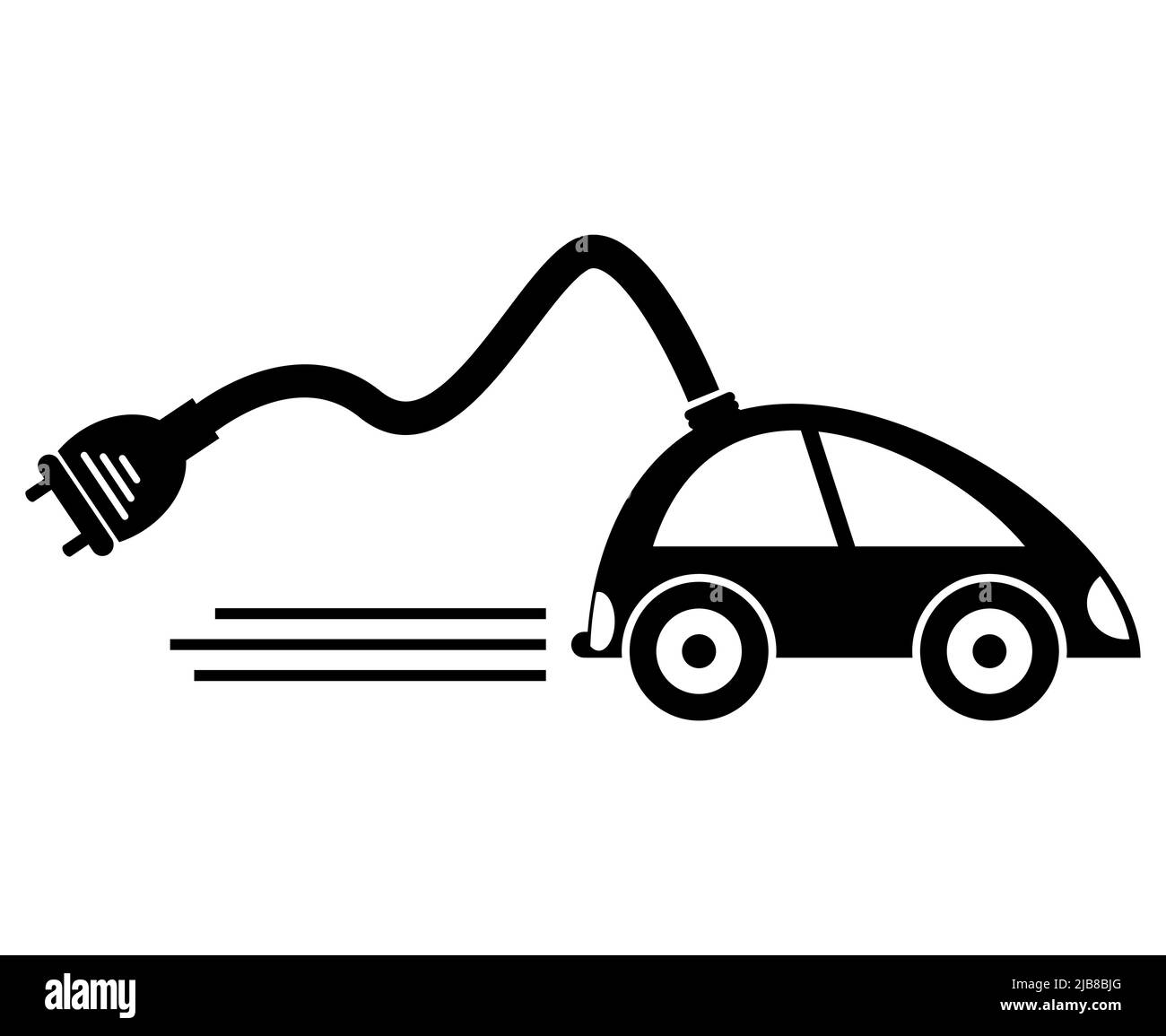 Autoladegerät Symbol, Autos tanken isolieren auf schwarzem Hintergrund, Vektor-Illustration Stock Vektor