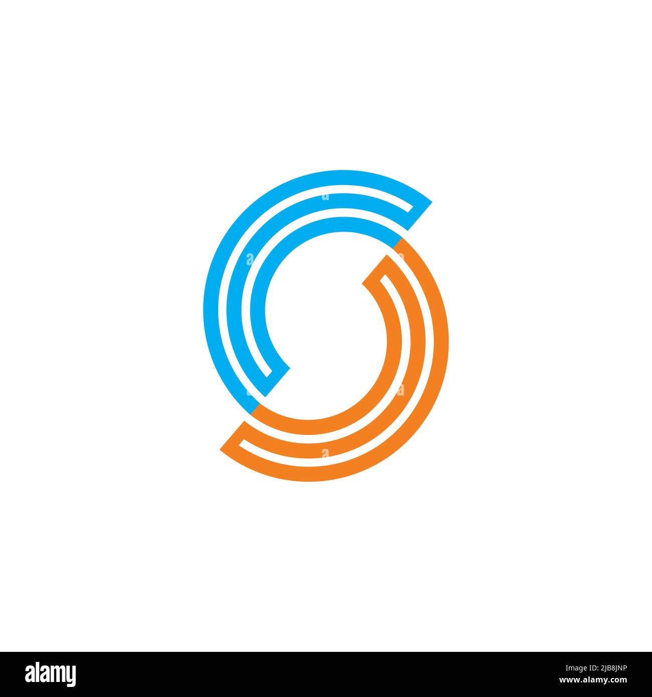 S-Buchstabe runde Linie Vektor-Logo-Design Stock Vektor