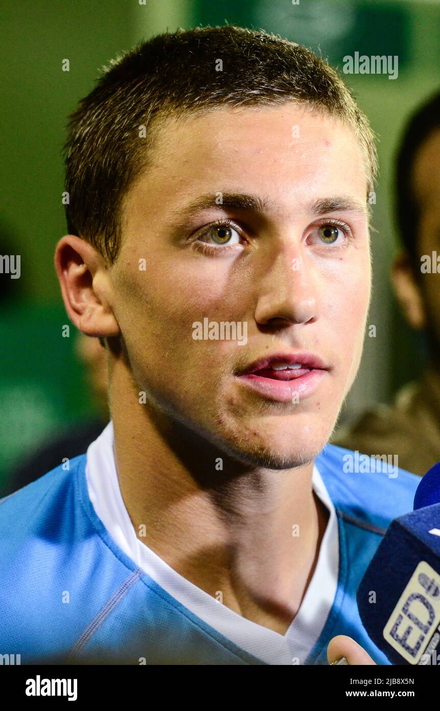 SAN JOSE, Costa Rica. 10.. Januar 2015 - der Junioren-Tennisspieler Casper Ruud wurde zum Champion der 51. Ausgabe des Coffee Bowl Competitio ernannt Stockfoto