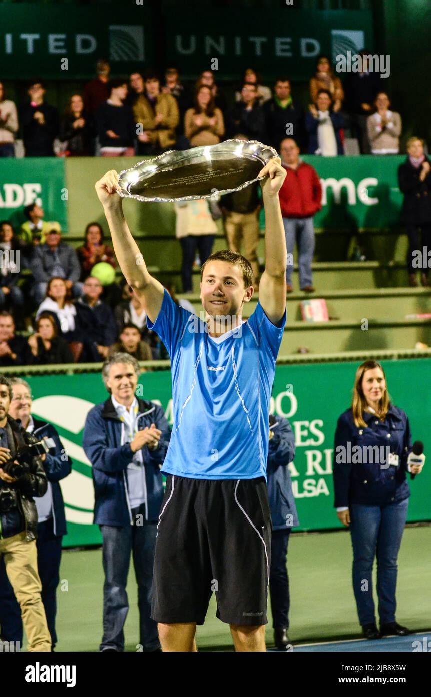 SAN JOSE, Costa Rica. 10.. Januar 2015 - der Junioren-Tennisspieler Casper Ruud wurde zum Champion der 51. Ausgabe des Coffee Bowl Competitio ernannt Stockfoto