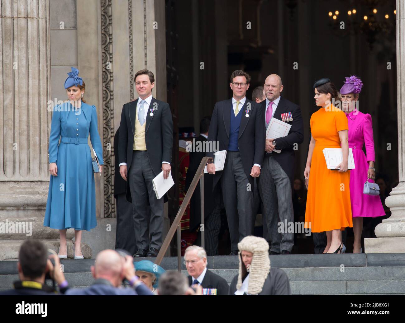 London großbritannien 3.. juni 2022 Prinzessin Beatrice und Edoardo Mapelli Mozzi Erntedankfest-Gottesdienst zum Platin-Jubiläum von Königin Elizabeth II Stockfoto
