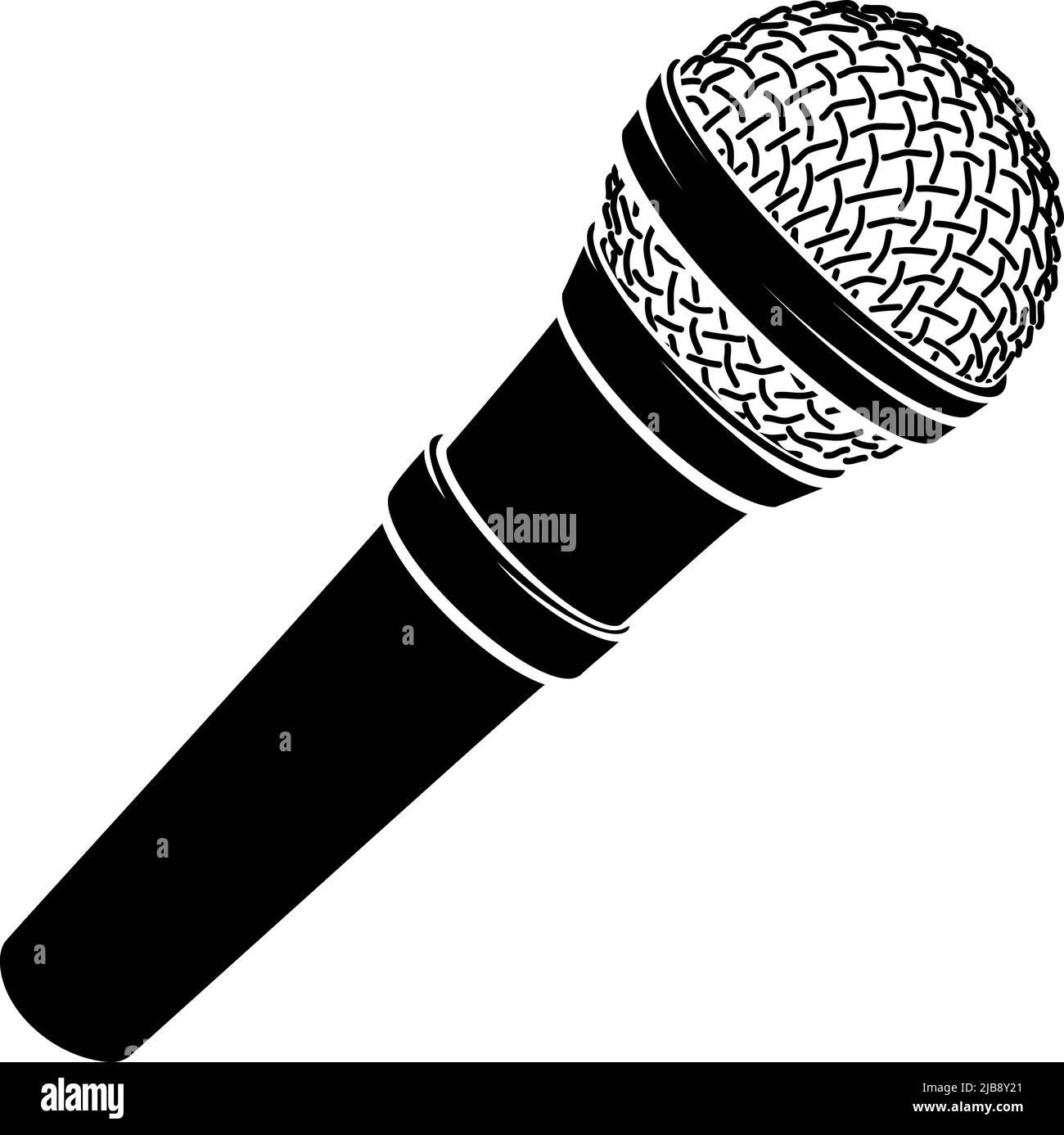 Zeichentricksymbol Für Mikrofon-Mikrofone Stock Vektor