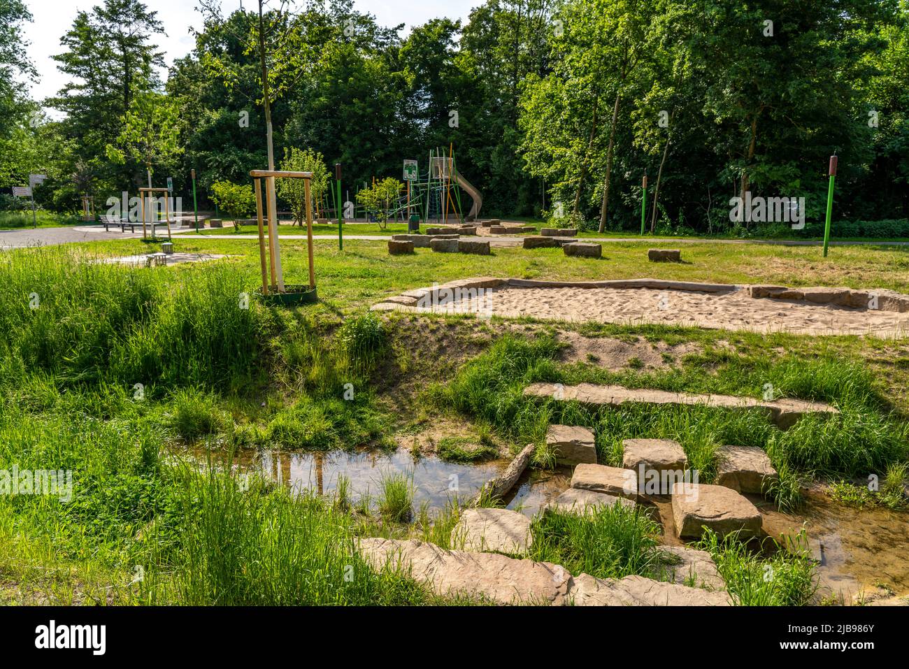 Der Katernberger Bach, über 40 Jahre lang wurde der Bach verrohrt, 1,2