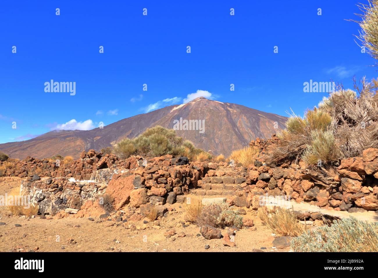 Ehemaliges Sanatorium in den canadas von teneriffa, im Nationalpark teide Vulkan Stockfoto