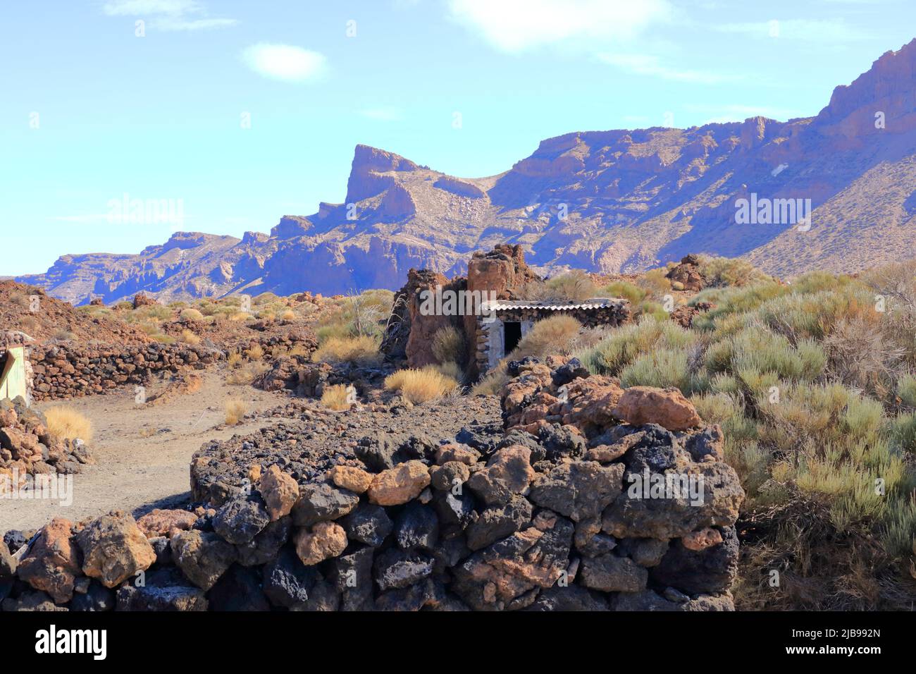 Ehemaliges Sanatorium in den canadas von teneriffa, im Nationalpark teide Vulkan Stockfoto