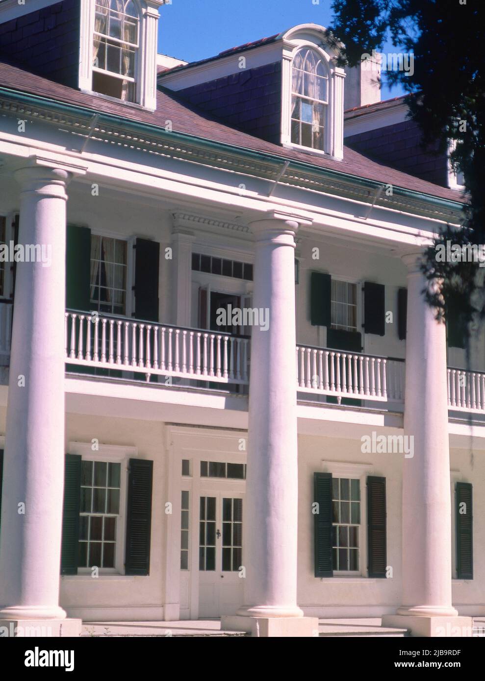 EXT-MANSION DE ESTILO NEOCLASICO CONSTRUIDA EN 1840 PARA J.SMITH PRESTON. LAGE: PLANTACION HOUMAS HAUS. BATON ROUGE-LUISIANA. Stockfoto