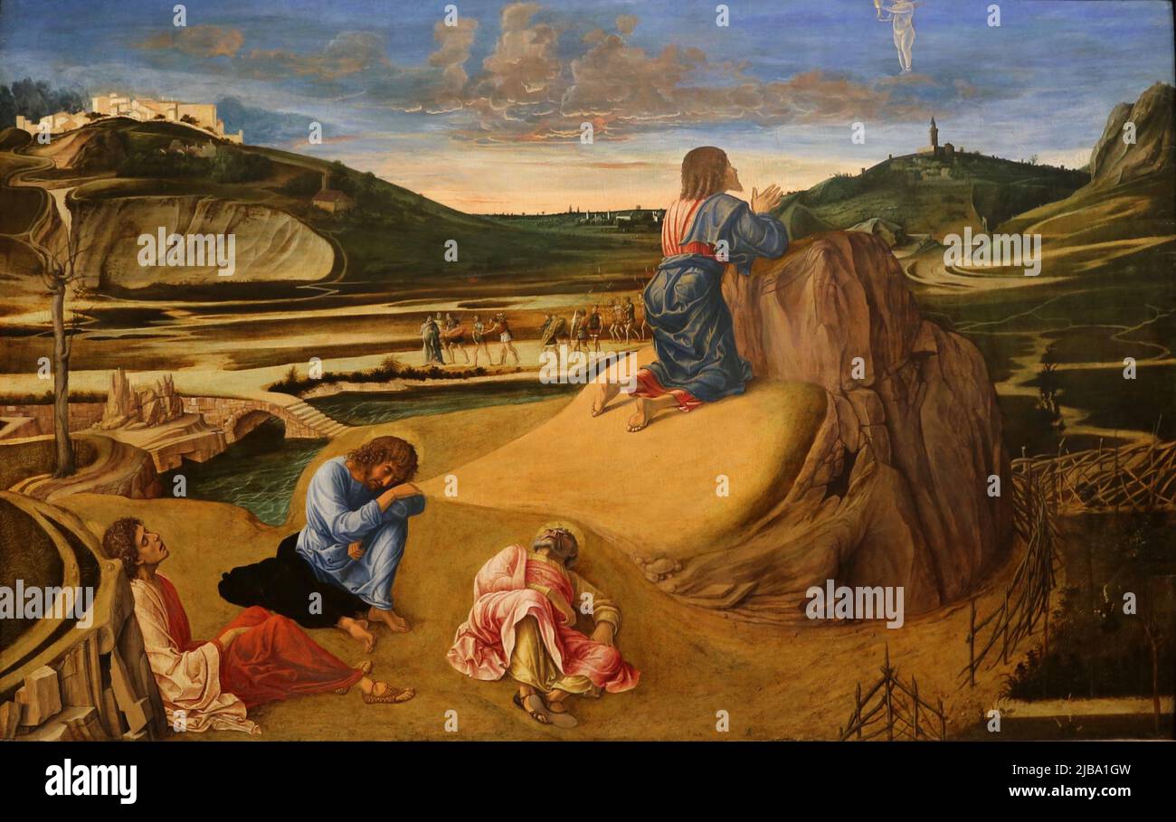 Die Agonie im Garten von Giovanni Bellini Stockfoto